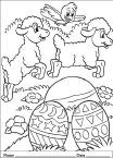 planse desene colorat animale de pasti